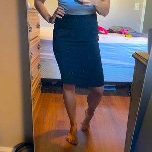 High waist black pencil skirt